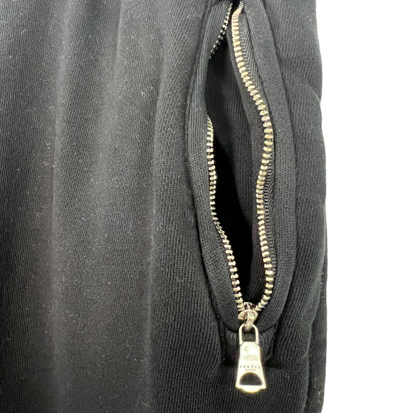 Sandro Ankle Zip Pull On Pants Black Cotton Jogger Pockets Sweatpant Size XL - Picture 5 of 15